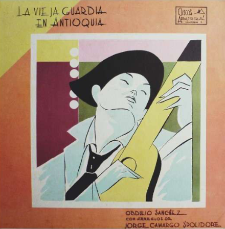 Colorida carátula del icónico elepé del cantor Obdulio Sánchez, elaborada por Horacio Longas en 1964.